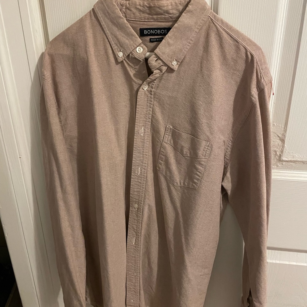 Bonobos Tan Casual Button Down Shirt